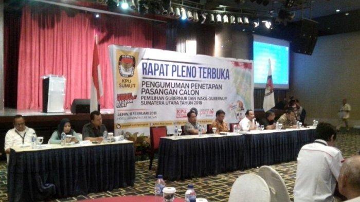 Rapat pleno KPU Sumut