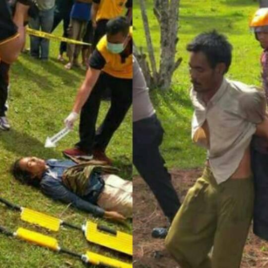 suami bunuh istri di riniate samosir
