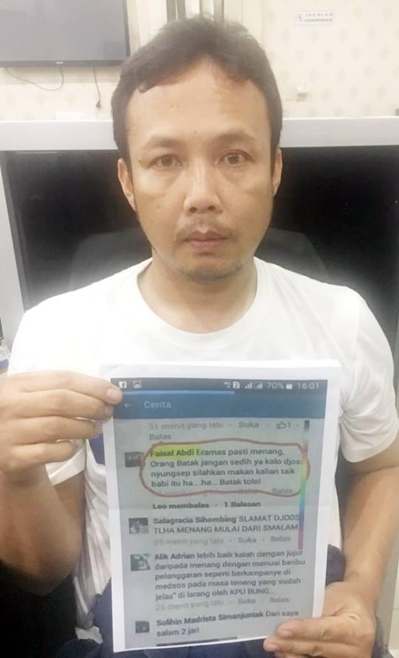 faisal abdi penghina suku batak