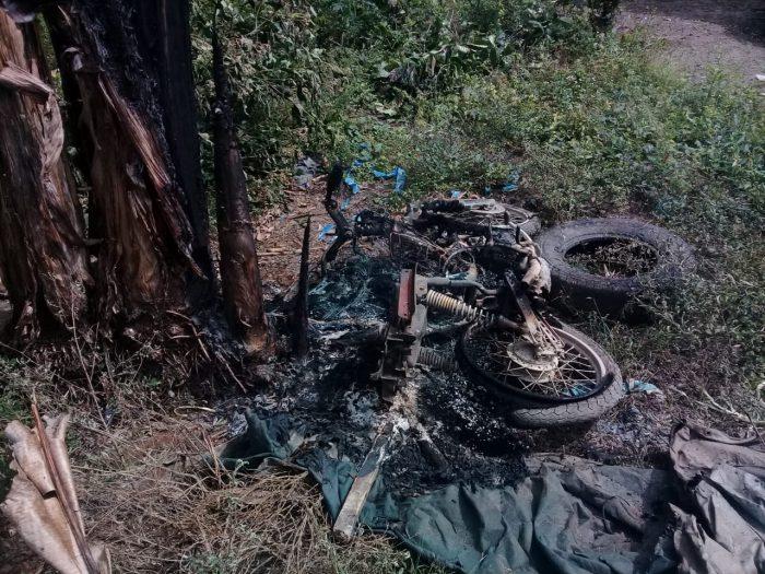 motor dibakar