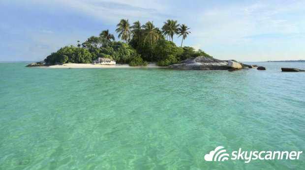 belitung via skyscanner