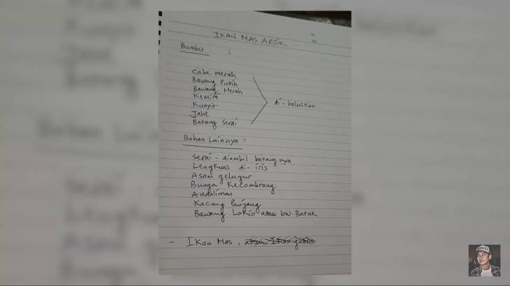 catatan cara masak ikan mas